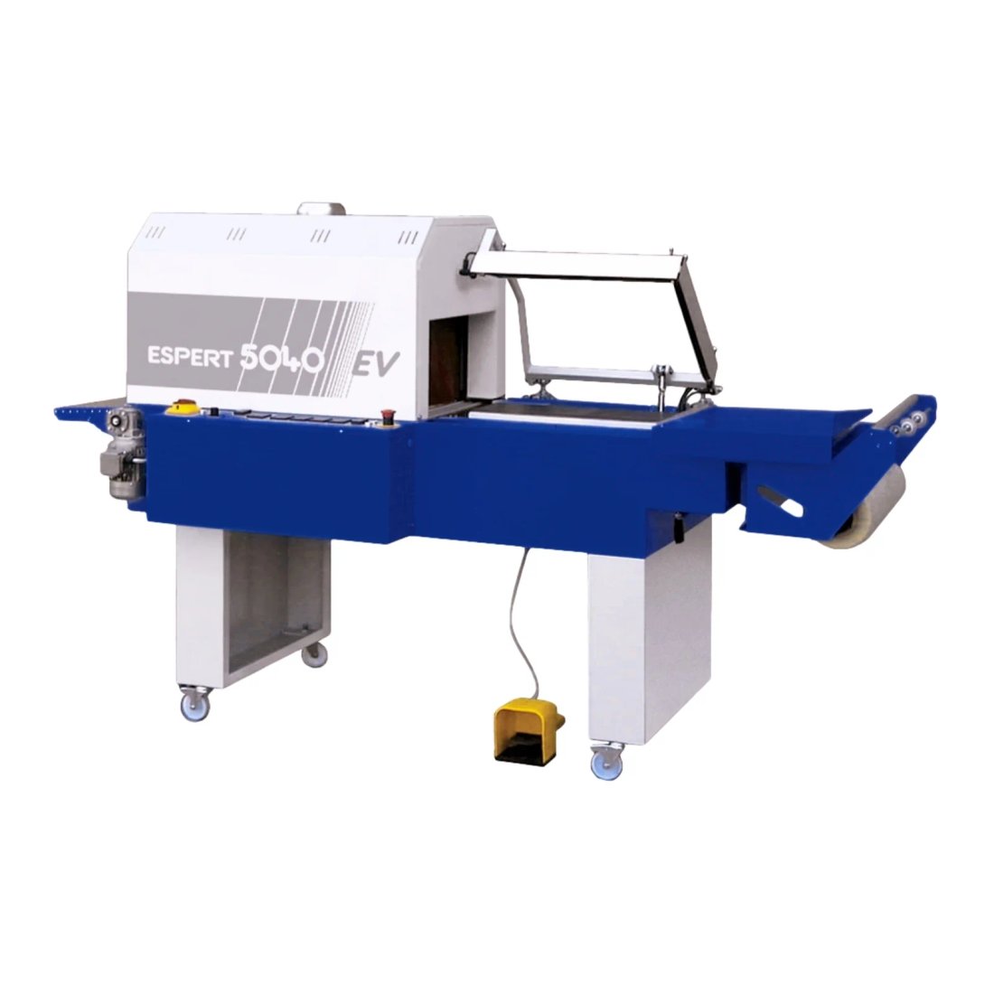Italdibipack Espert 5040 EV semi-automatic L-sealer and shrink tunnel with the Espert 5040 EV badge on the tunnel housing